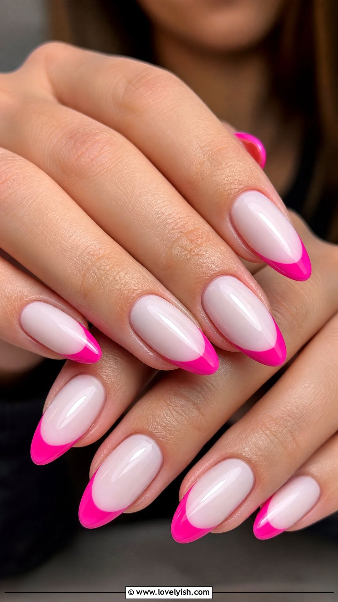 Hot Pink French Tip Nails - 50 colored french tip nails - 50 colored french tip nails