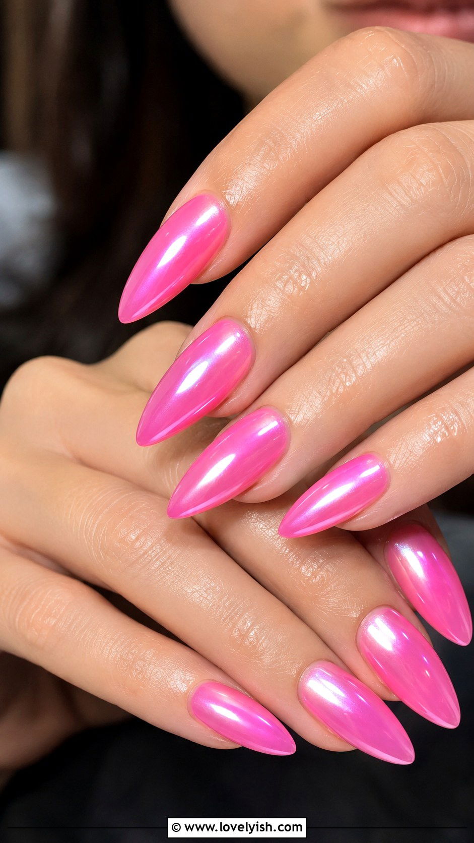 Hot Pink Glazed Donut Nails - 43 summer nail designs - 43 summer nail designs