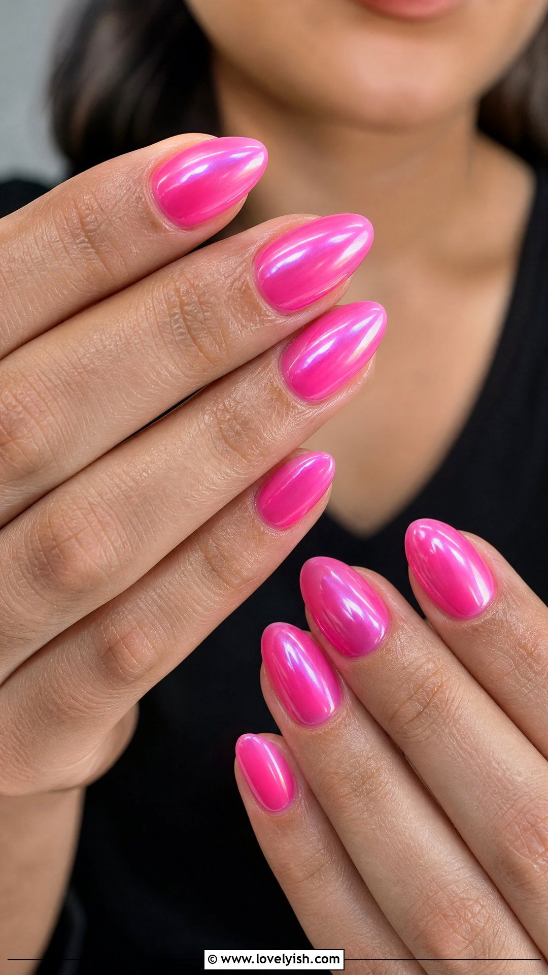 Hot Pink Glazed Nails - 50 classy pink nails - 50 classy pink nails