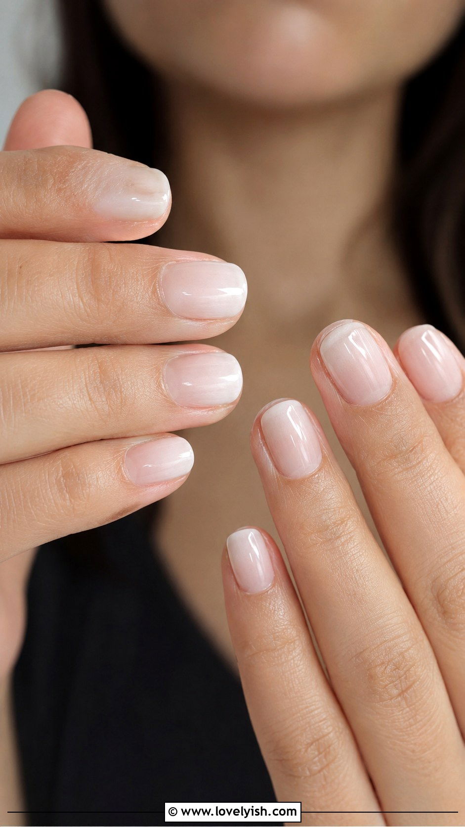 Hot Pink Ombre French Tip Nails - 50 ombre french nails - 50 ombre french nails
