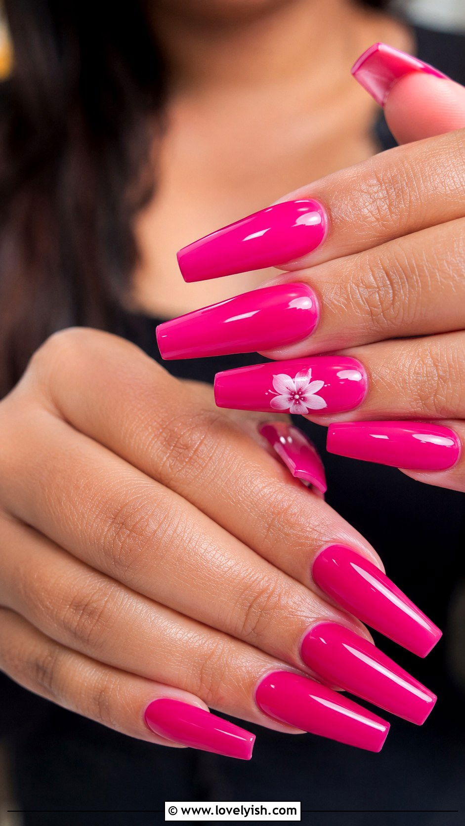 Hot Pink Spring Nails - 33 spring nail design ideas - 33 spring nail design ideas