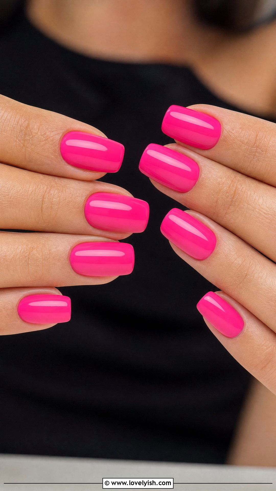 Hot Pink Squoval Nails - 50 squoval nails - 50 squoval nails