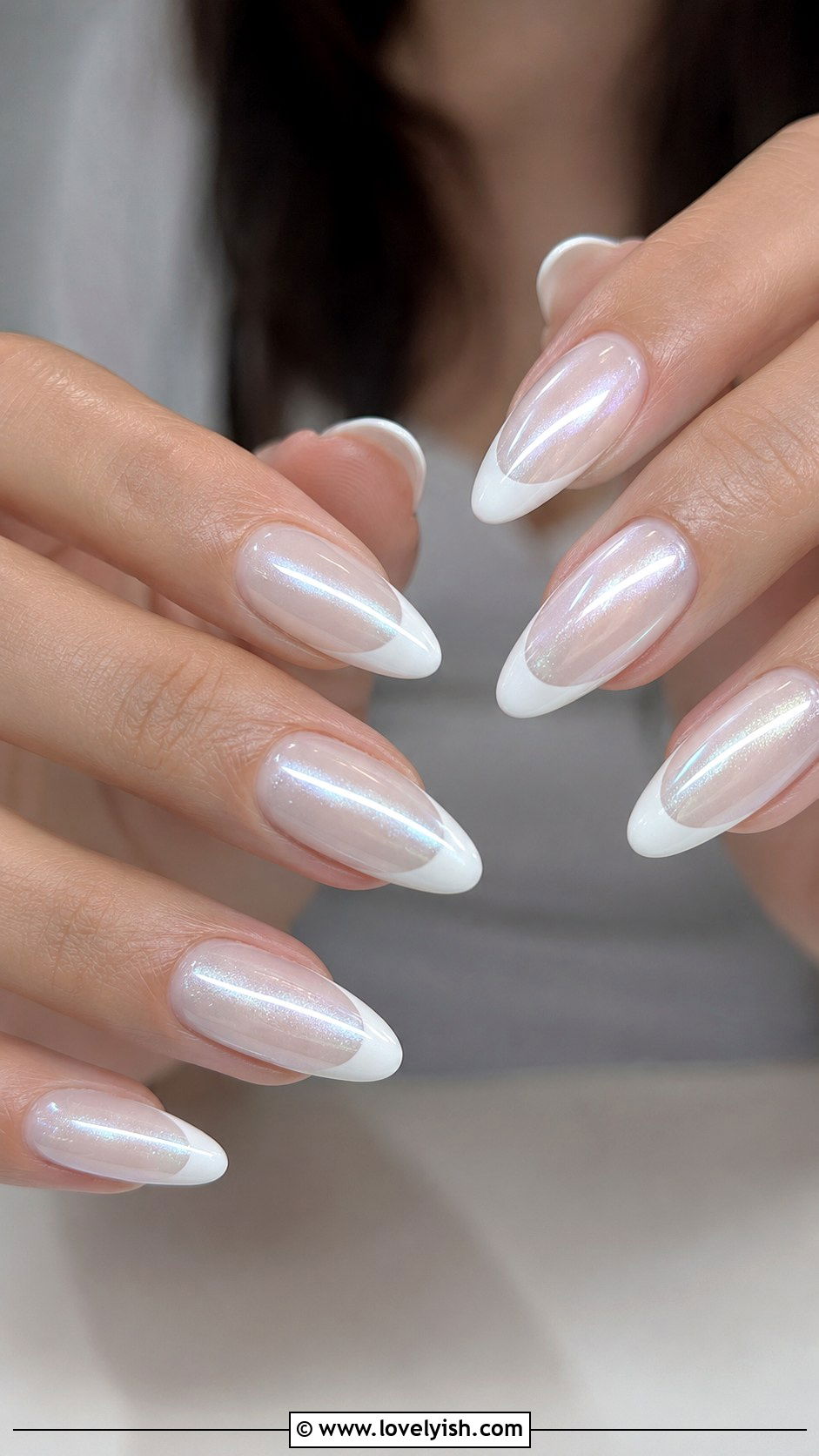 Iced Milky White French Nails - 43 summer nail designs - 43 summer nail designs