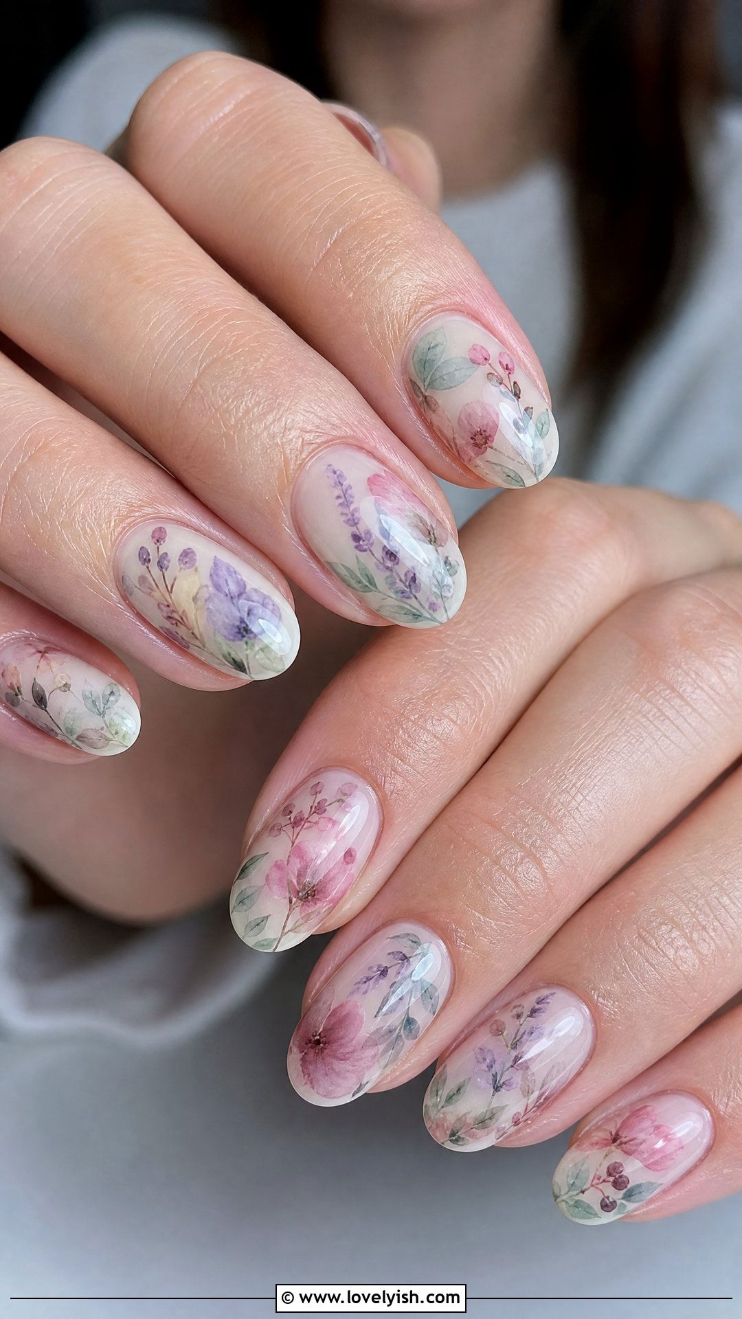 Indie Folk Floral Watercolor Nails - 50 concert nails - 50 concert nails