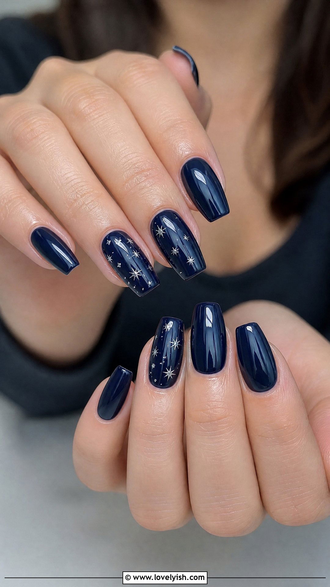 Indigo Blue Star Nails - 25 blue nail design ideas - 25 blue nail design ideas