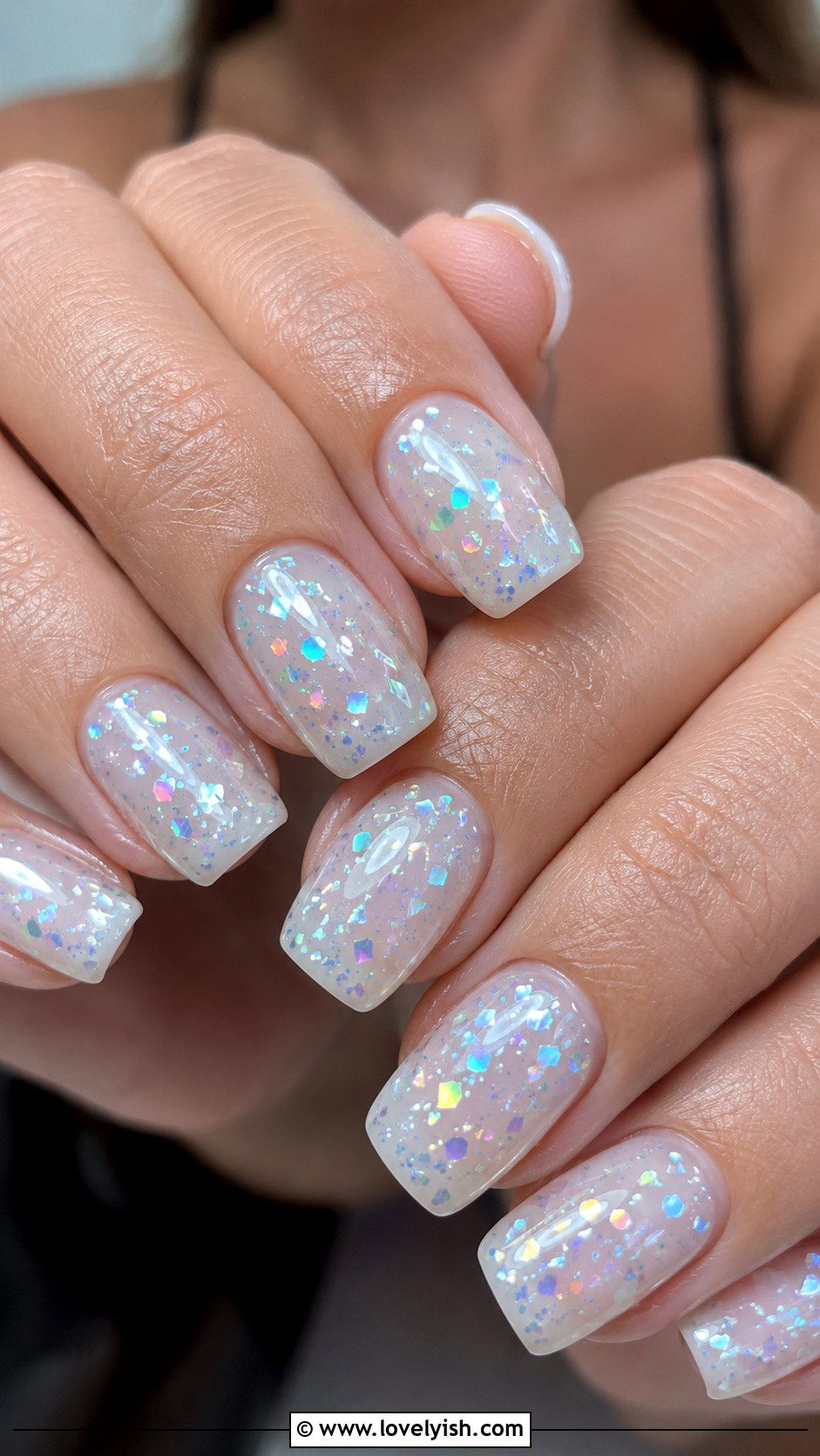 Iridescent Confetti Nails - 50 april nail designs - 50 april nail designs