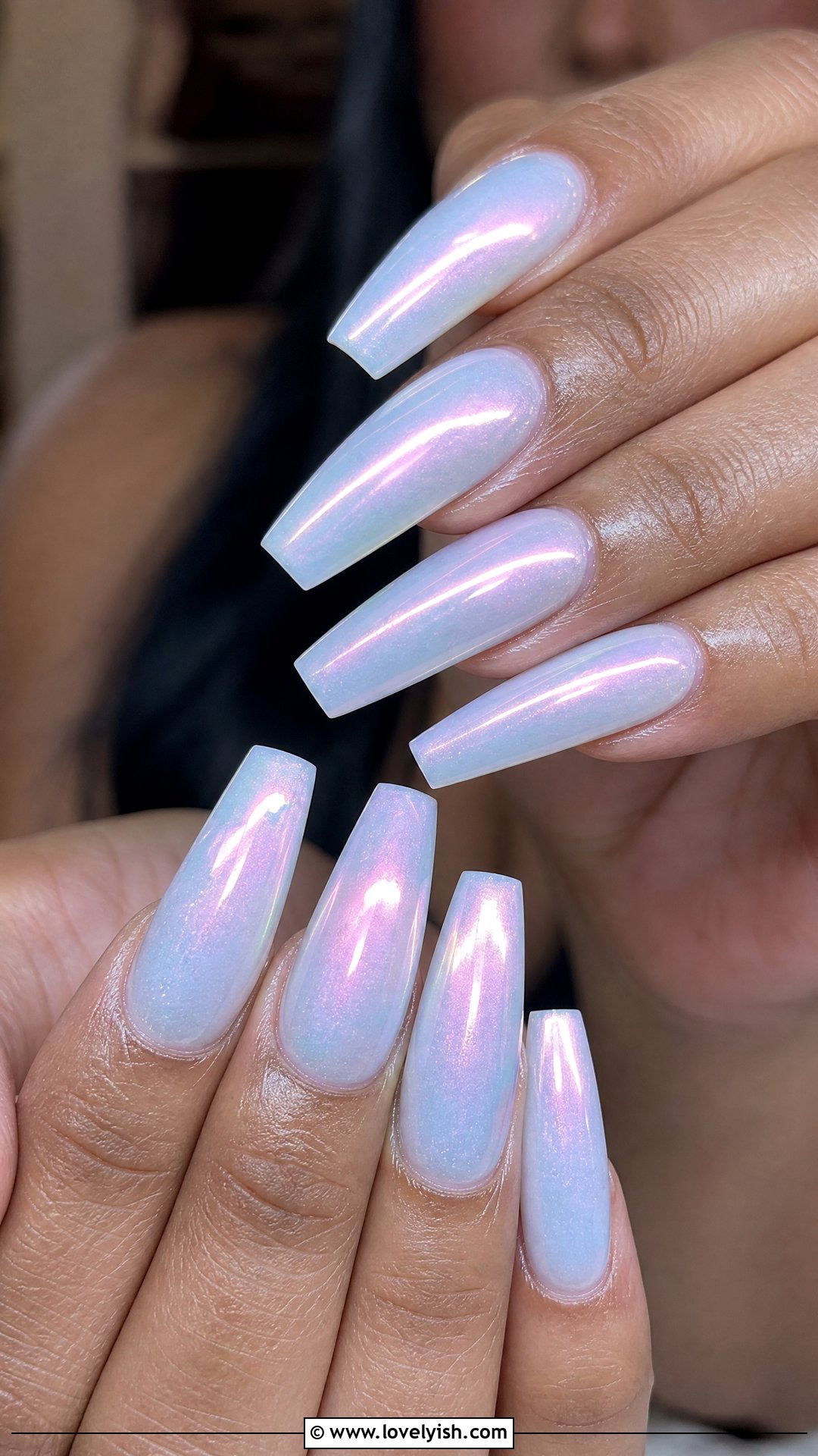 Iridescent Dip Powder Nails - 50 dip powder nails - 50 dip powder nails