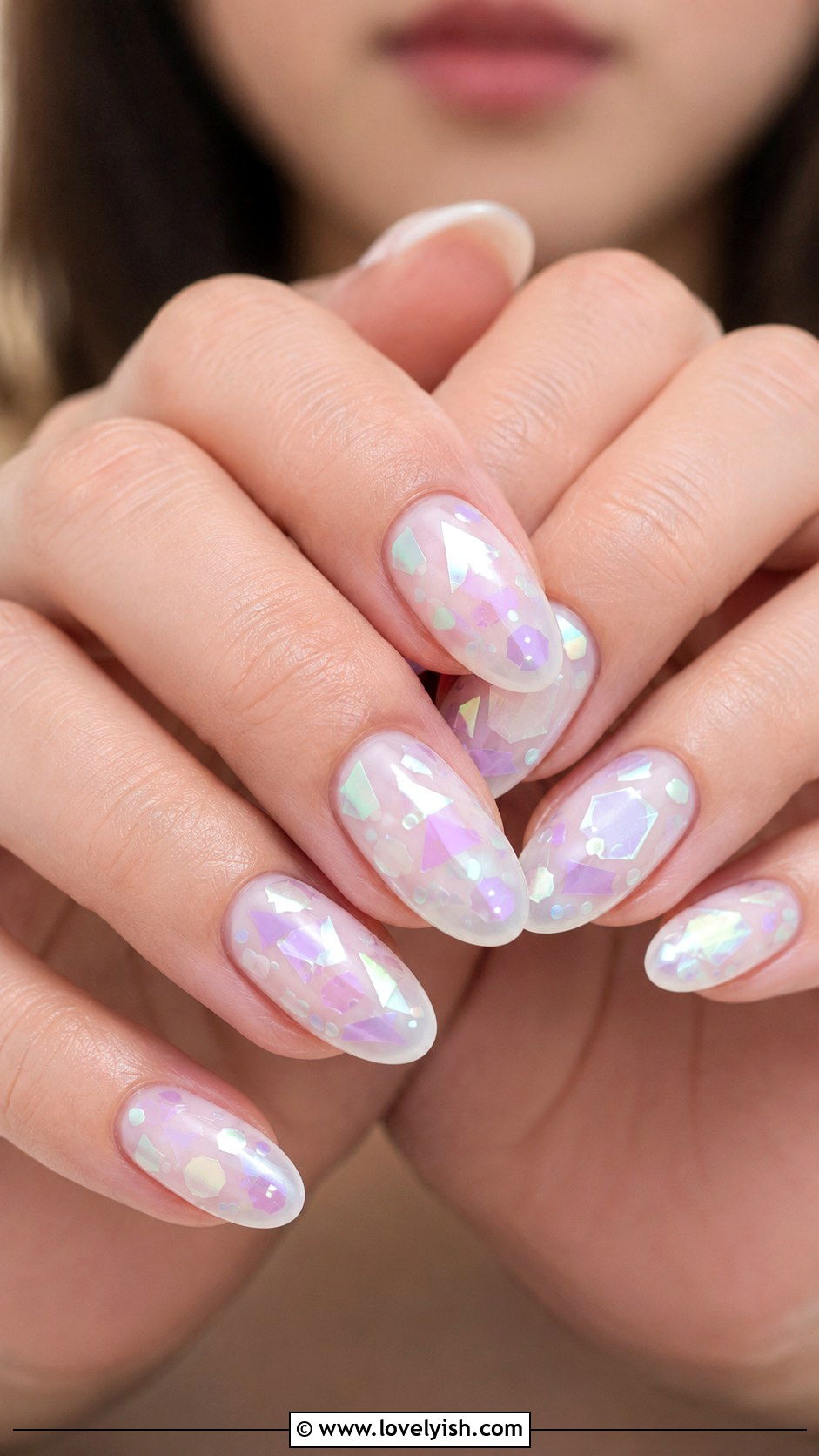 Iridescent Geometric Nails - 50 geometric nails - 50 geometric nails