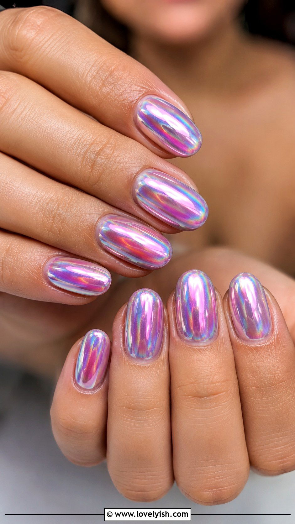 Iridescent Glass Nails - 50 nails - 50 nails