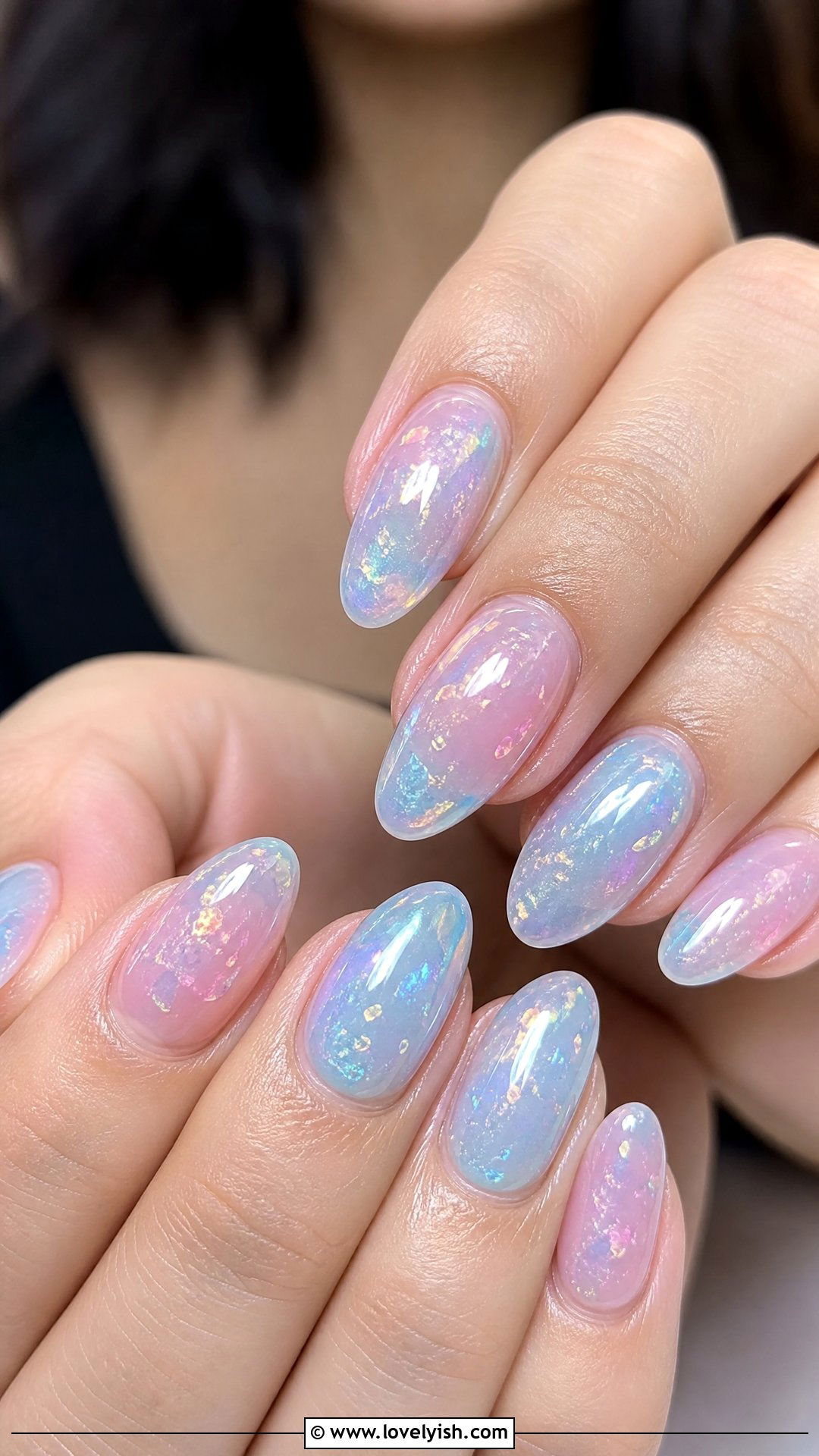 Iridescent Jelly Nails - 30 nail designs for teens - 30 nail designs for teens
