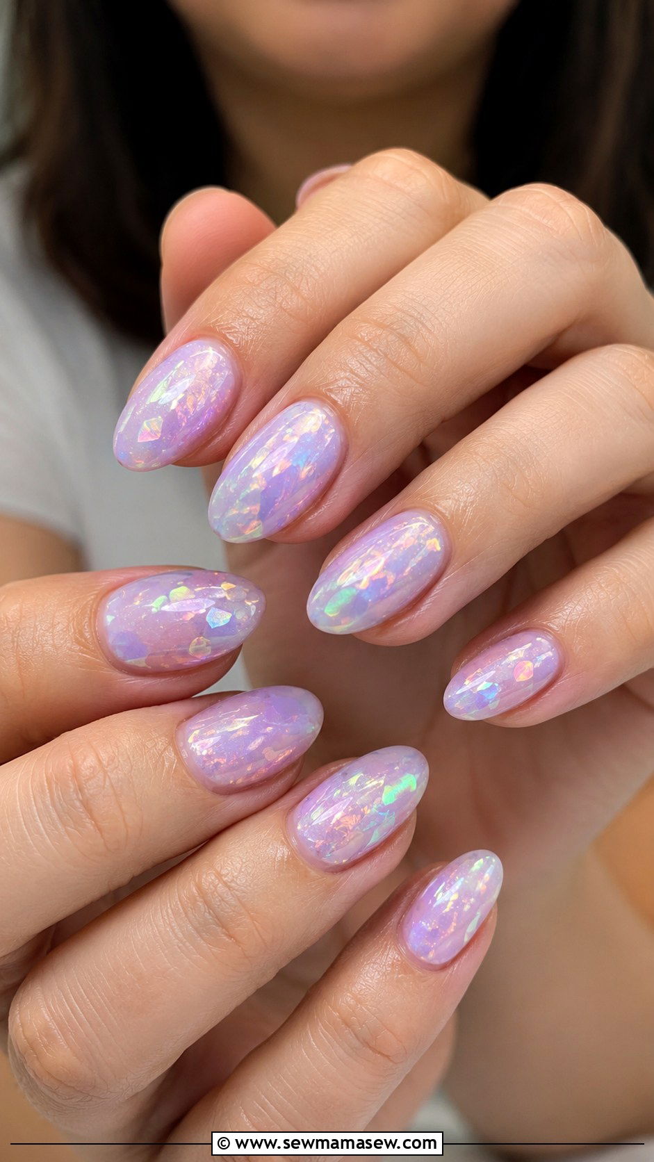 Iridescent Mermaid Gel Nails - 50 gel polish - 50 gel polish