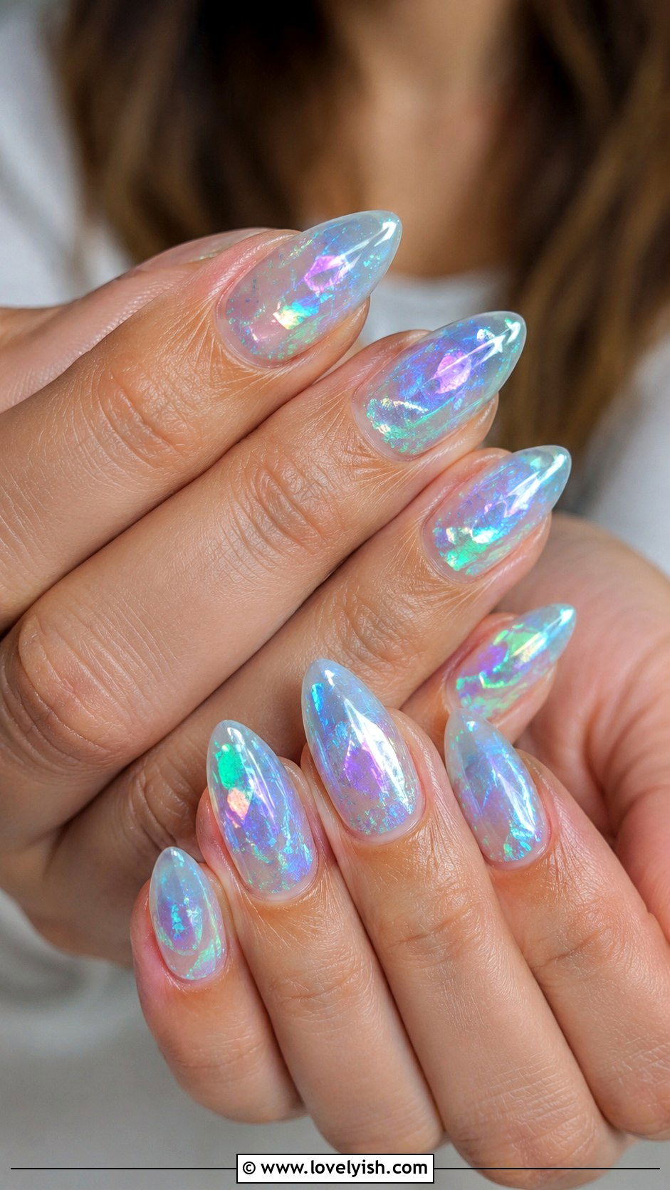 Iridescent Mermaid Manicure - 50 manicure - 50 manicure