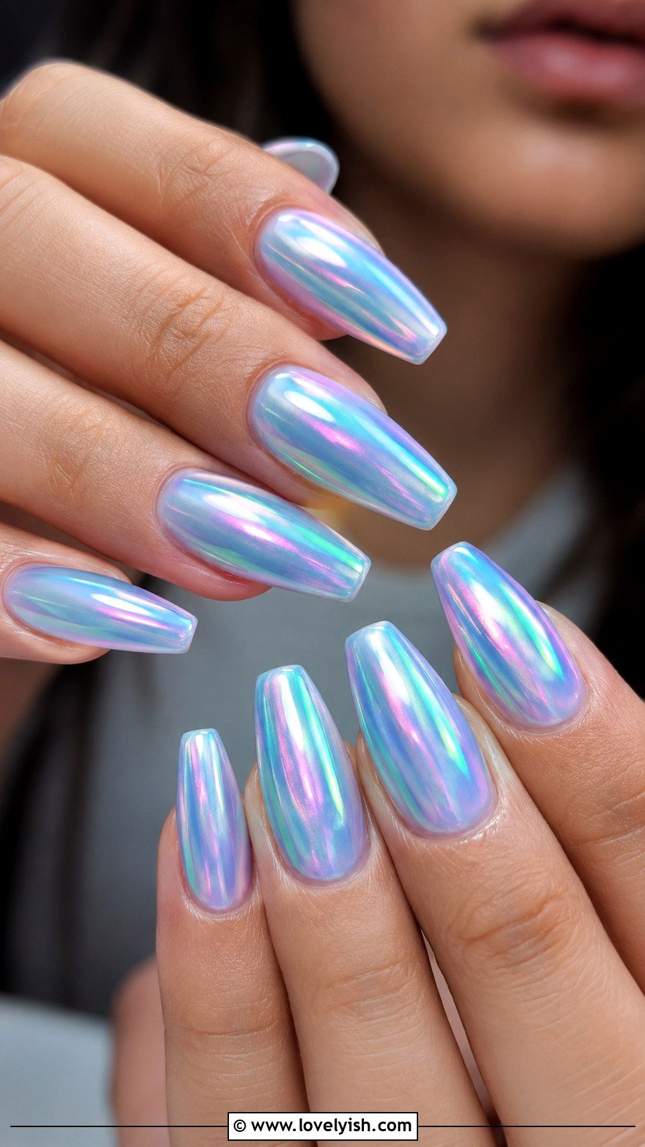 Iridescent Mermaid Nails - 47 nail inspiration - 47 nail inspiration