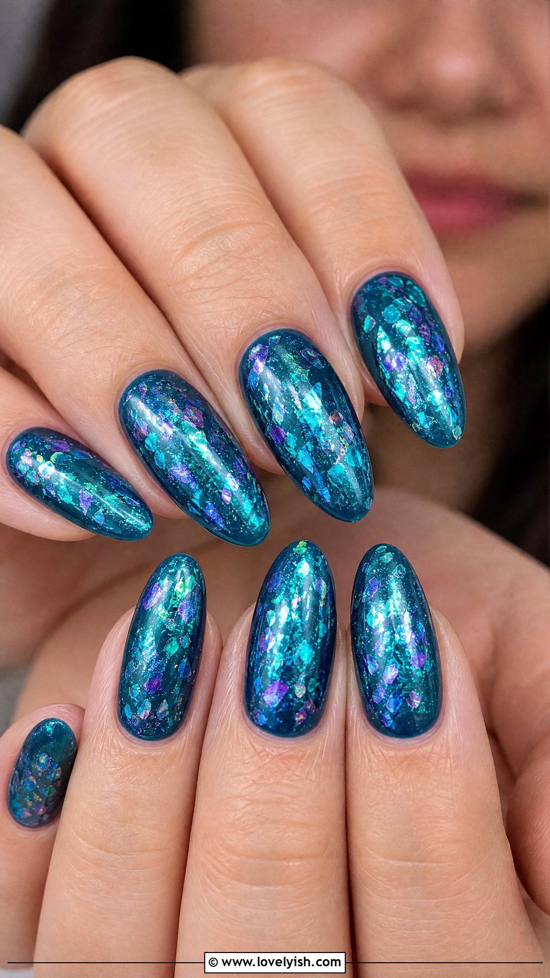 Iridescent Mermaid Nails - 50 medium nails - 50 medium nails