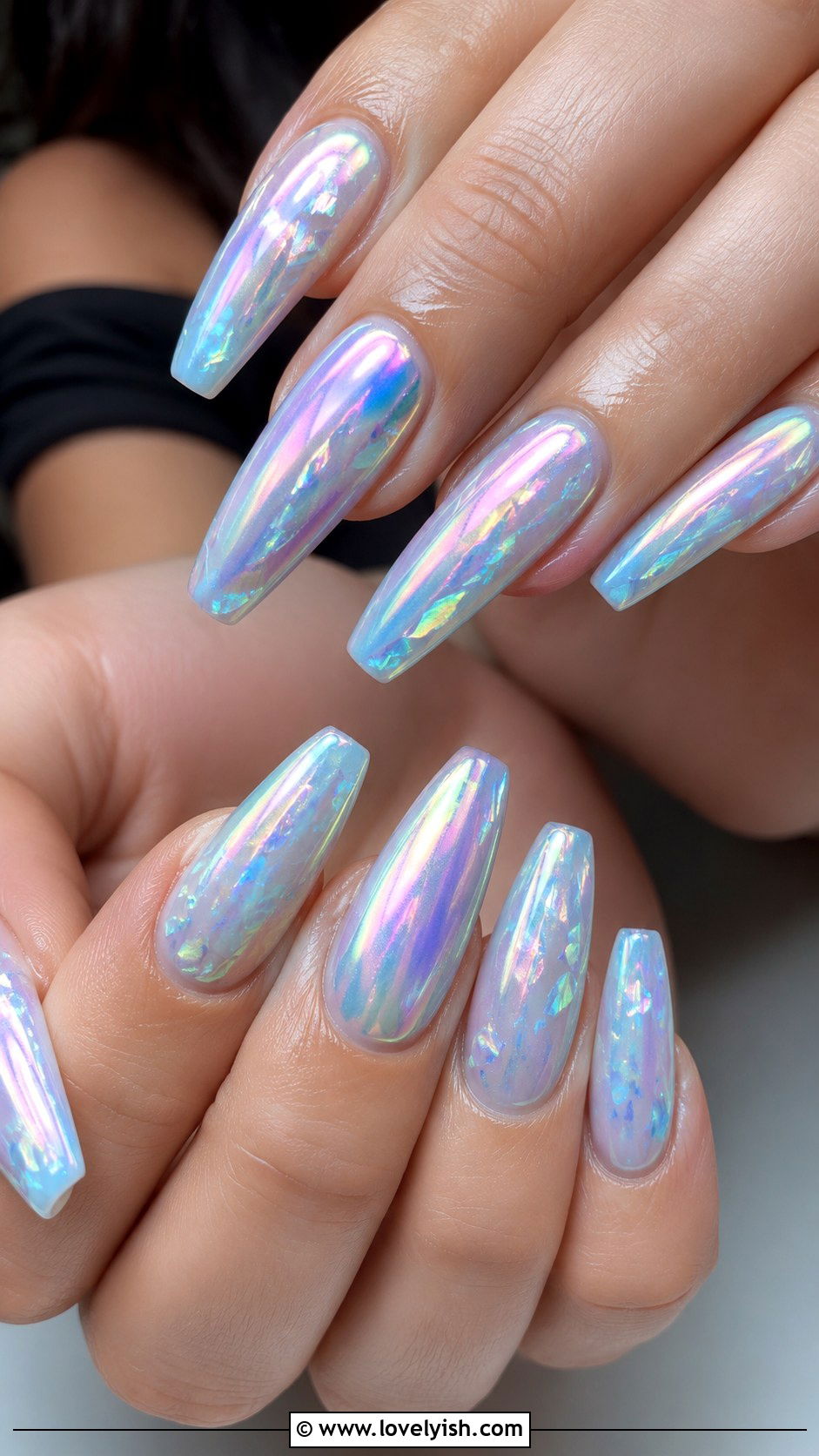 Iridescent Mermaid Nails - 40 nail design summer - 40 nail design summer