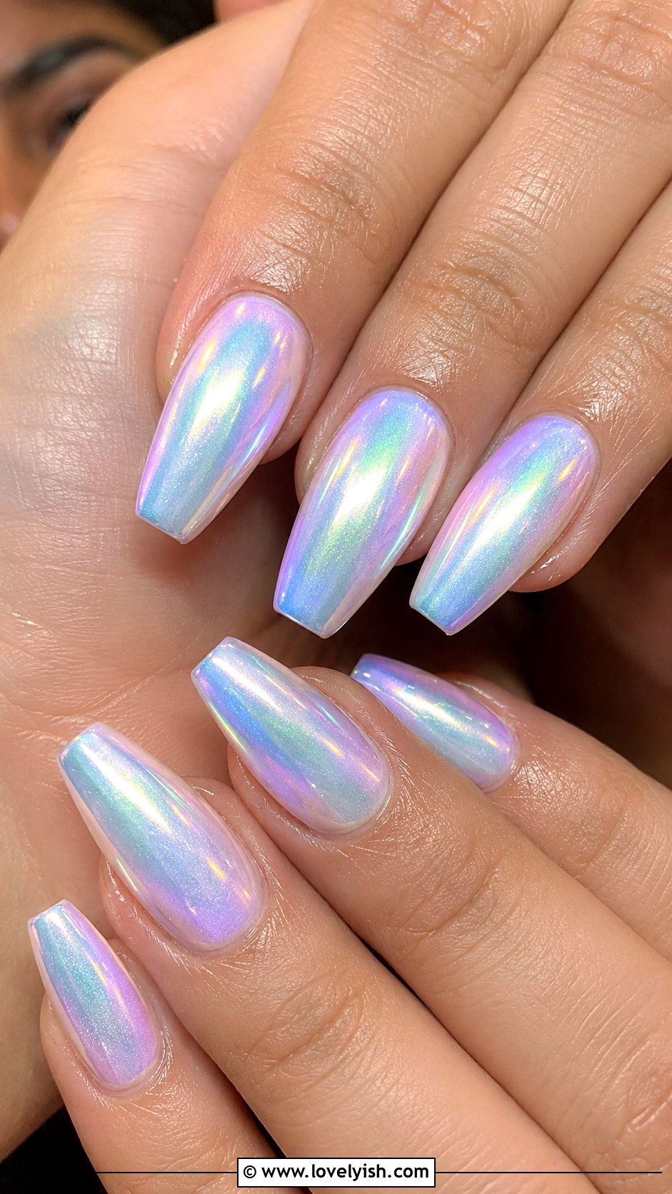 Iridescent Mermaid Nails - 39 summer nail ideas - 39 summer nail ideas