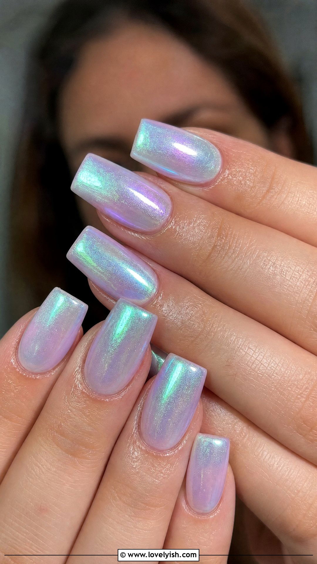 Iridescent Mermaid Square Nails - 50 square nails - 50 square nails