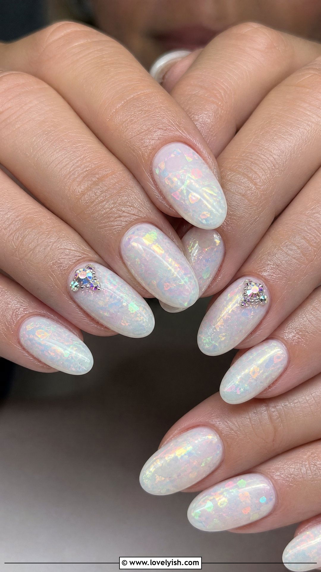 Iridescent Opal Diamond Nails - 50 diamond nails - 50 diamond nails