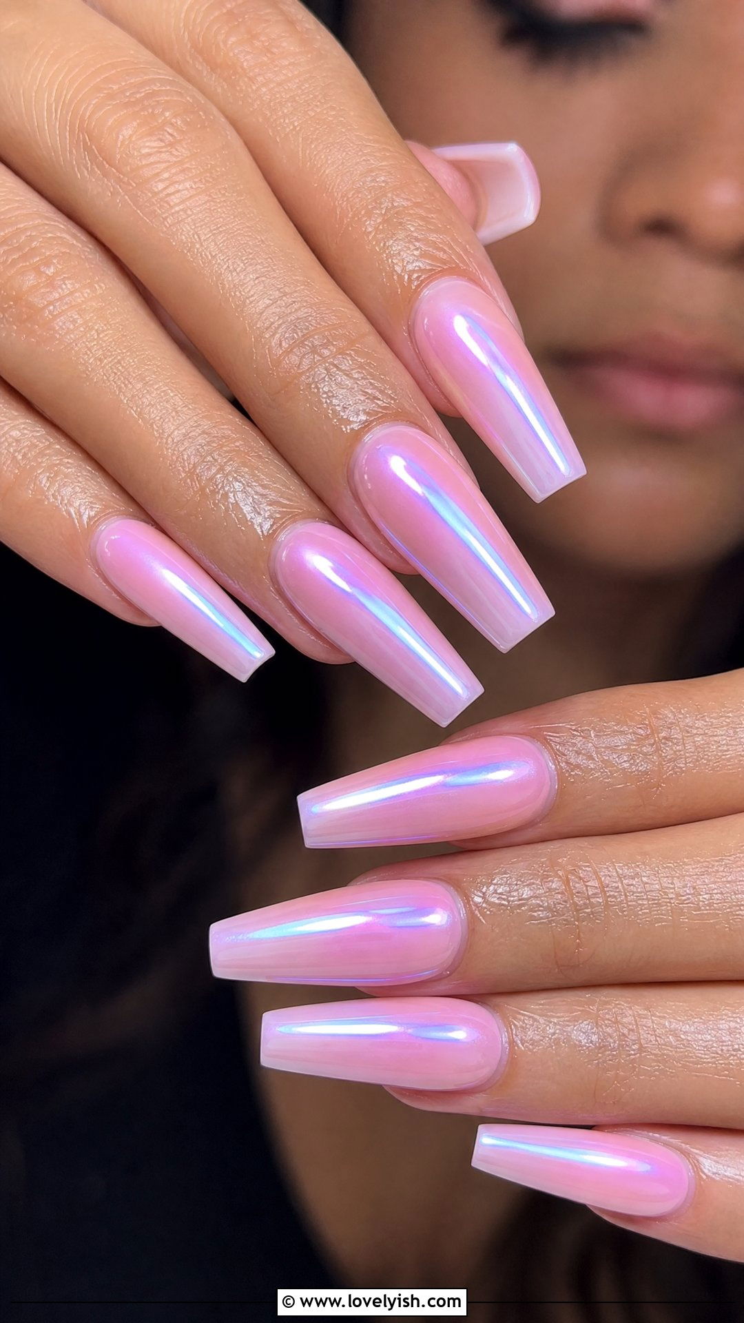 Iridescent Pastel Nails - 50 mothers day nail designs - 50 mothers day nail designs