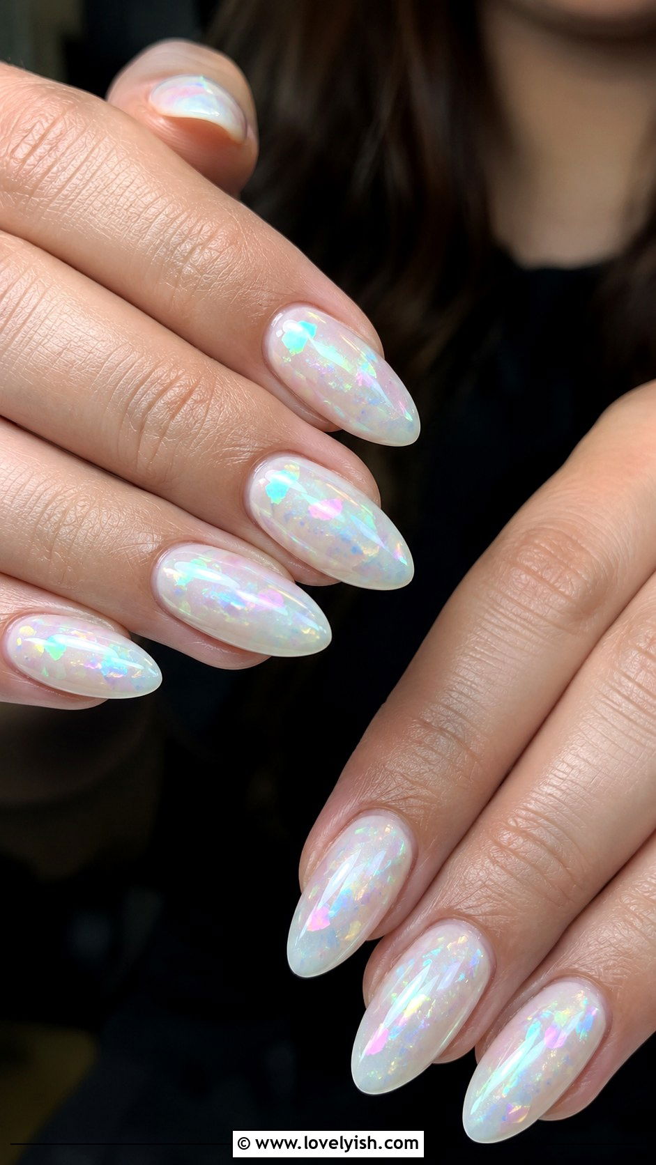 Iridescent Pearl Gel X Nails - 50 gel x nails - 50 gel x nails