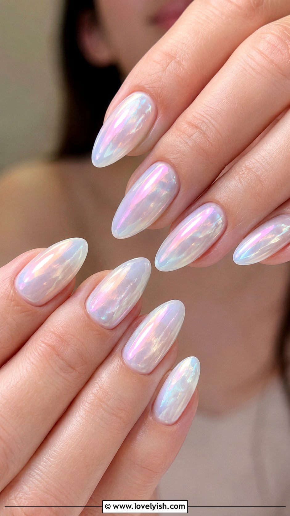 Iridescent Pearl Nails - 35 nail art design ideas - 35 nail art design ideas