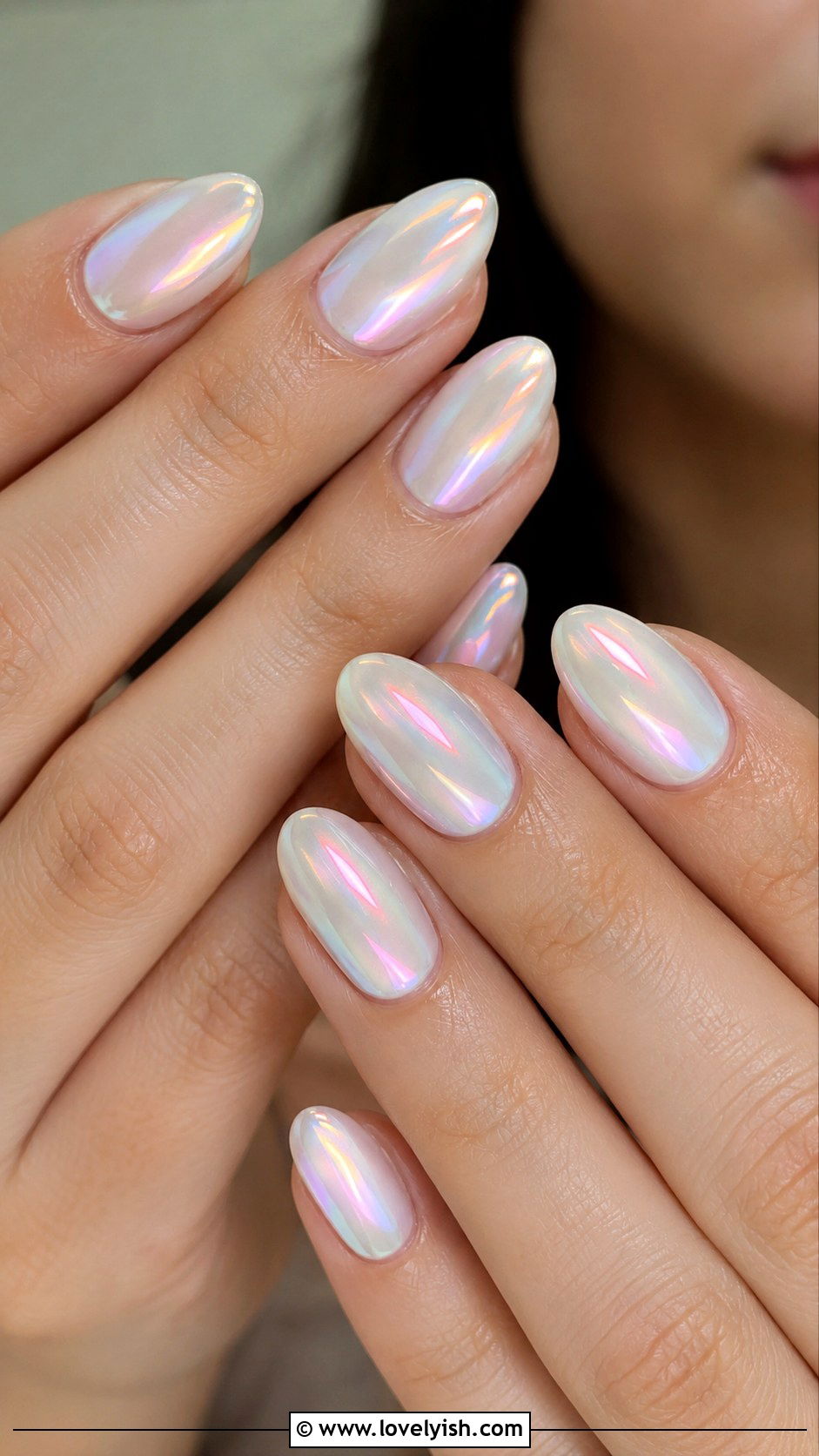 Iridescent Pearl Press On Nails - 50 press on nails - 50 press on nails