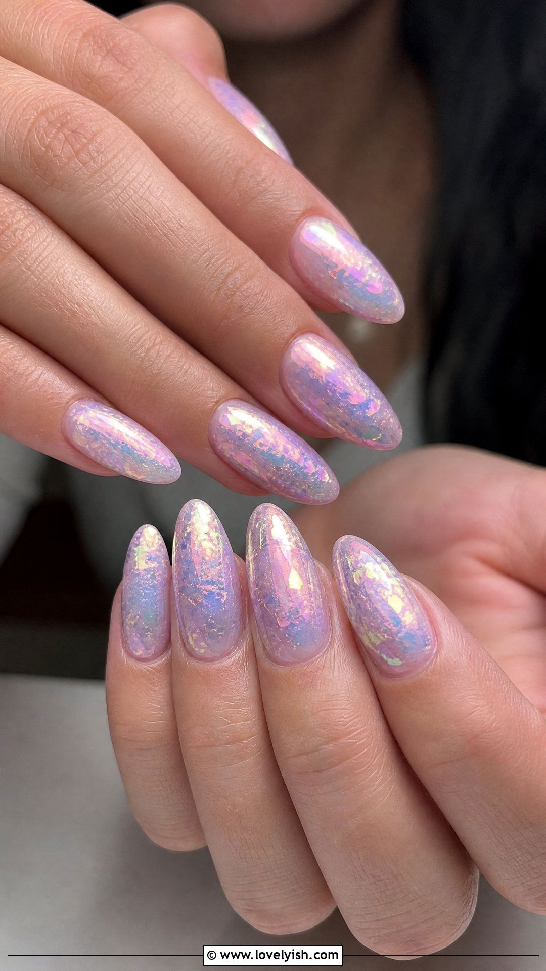 Iridescent Polygel Nails - 50 polygel nails - 50 polygel nails