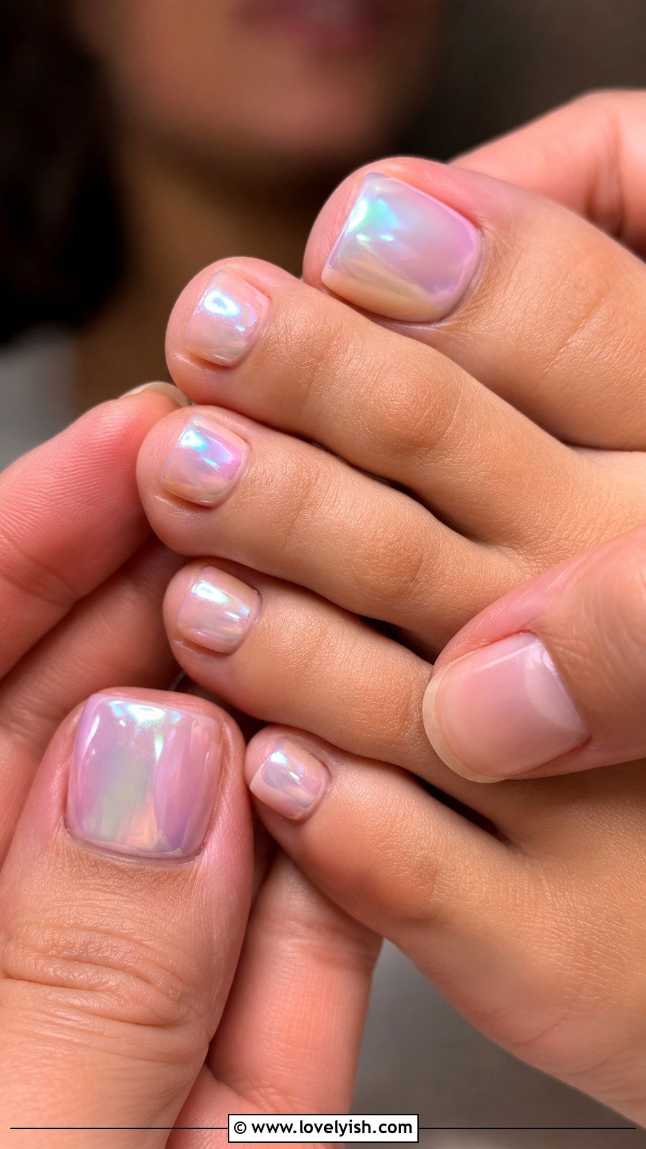 Iridescent Shell Pedicure - 50 summer pedicure - 50 summer pedicure