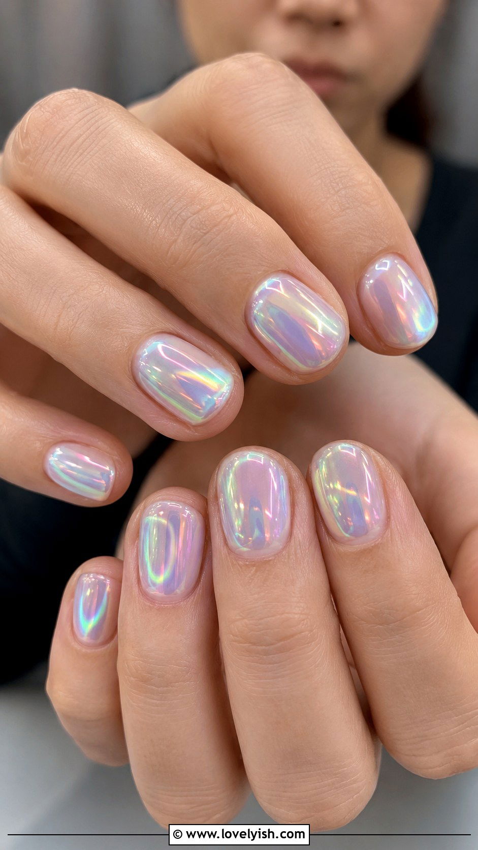 Iridescent Soap Bubble Nails - 50 tumblr nail designs - 50 tumblr nail designs