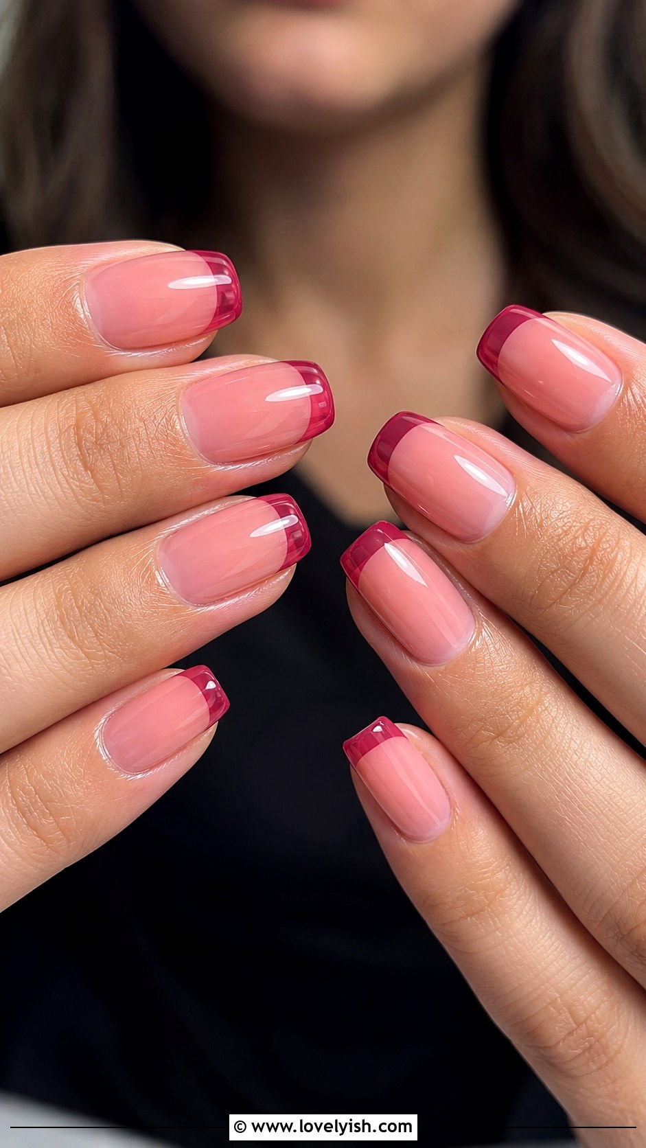 Jelly French Tip Nails - 50 jelly nails - 50 jelly nails