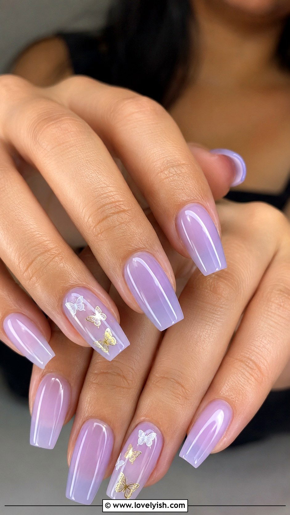 Jelly Nails with Butterfly Accents - 50 jelly nails - 50 jelly nails
