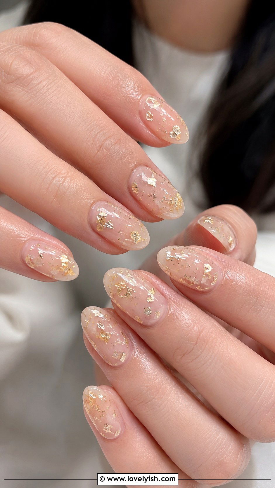 Jelly Nails with Foil Flakes - 50 jelly nails - 50 jelly nails