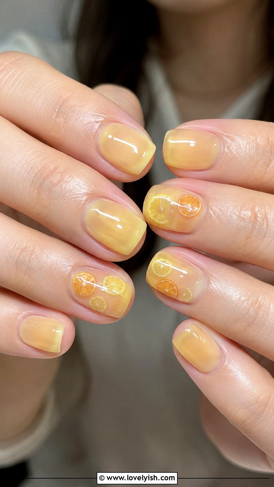 Jelly Nails with Fruit Slice Art - 50 jelly nails - 50 jelly nails