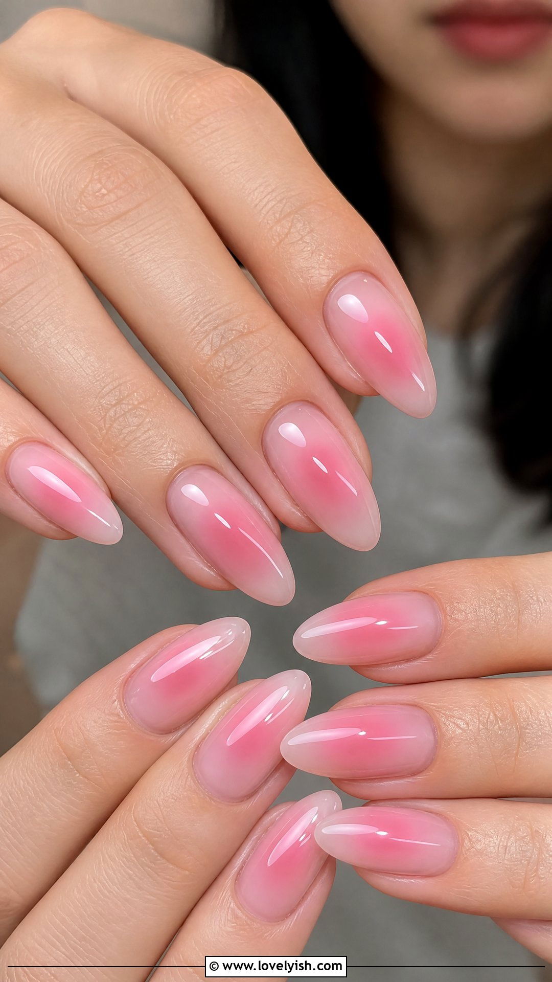 Jelly Pink Aura Nails - 50 jelly pink nails - 50 jelly pink nails