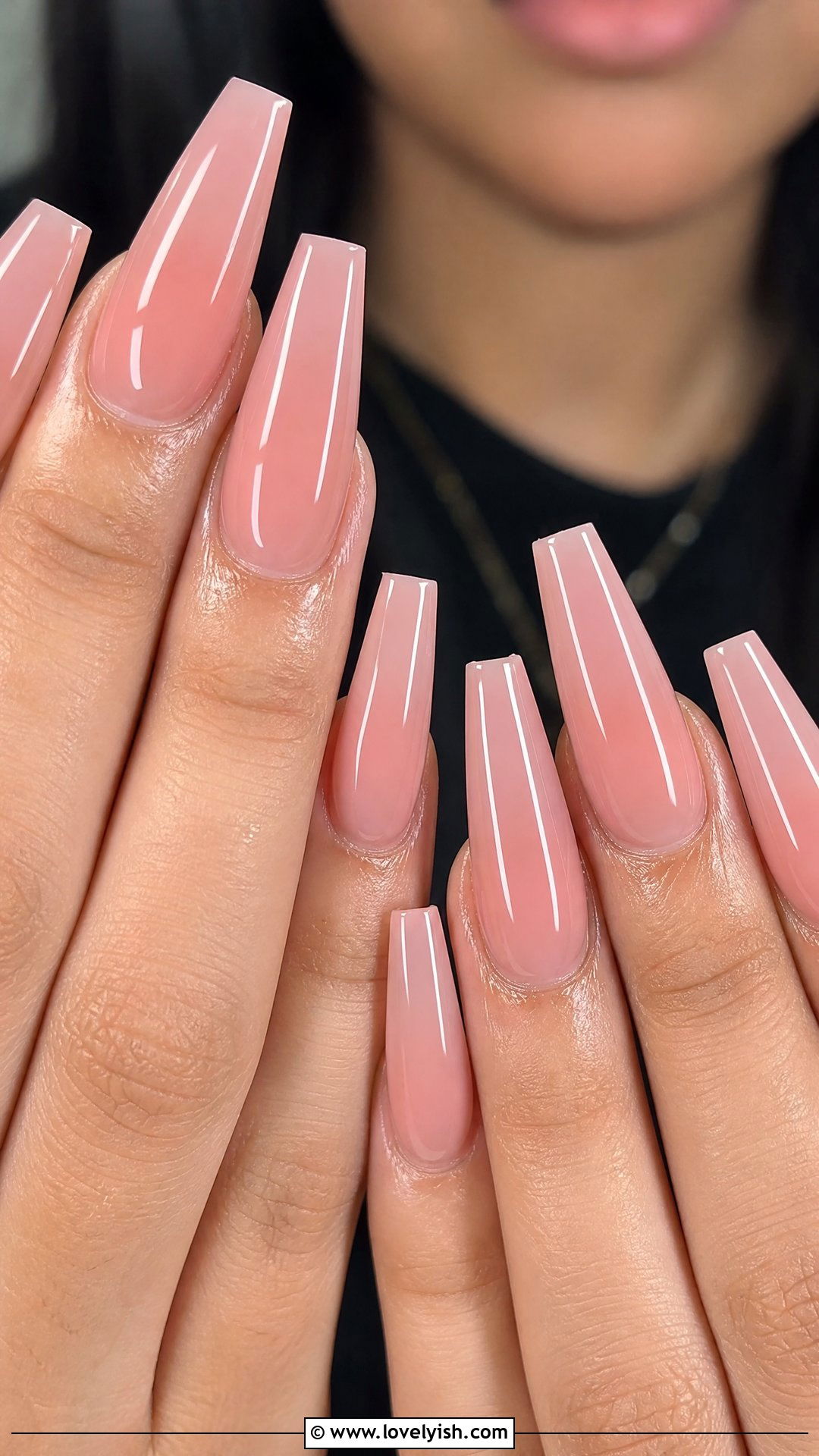 Jelly Pink Coffin Nails - 50 jelly pink nails - 50 jelly pink nails