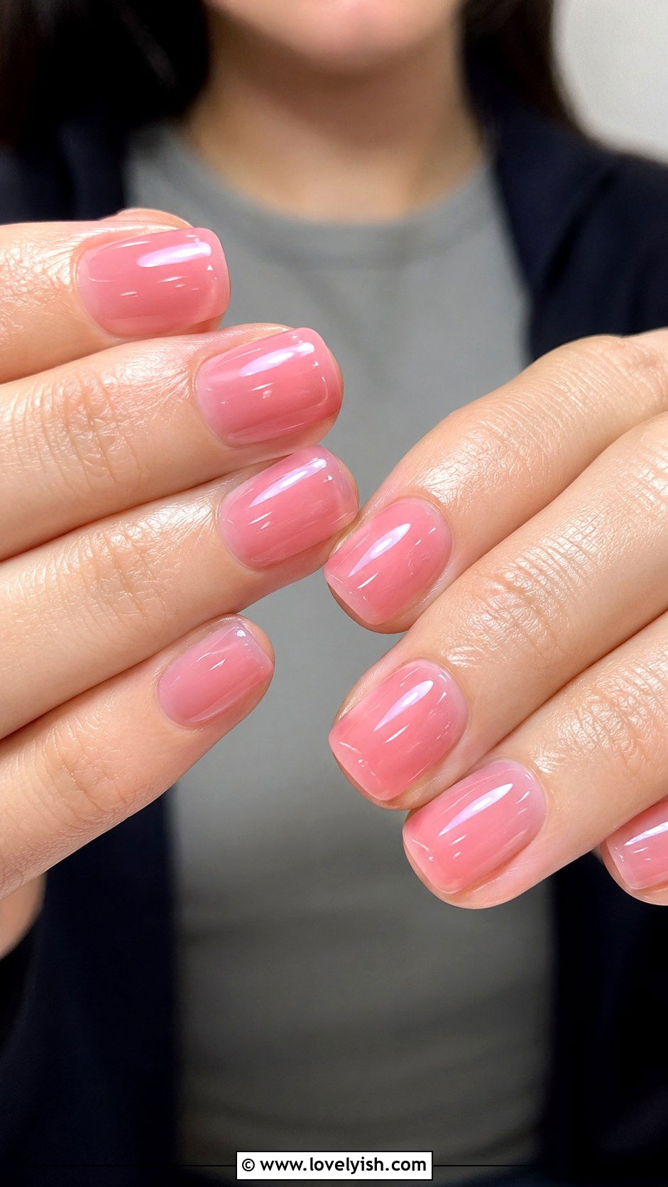 Jelly Pink Nails - 46 nail inspo - 46 nail inspo