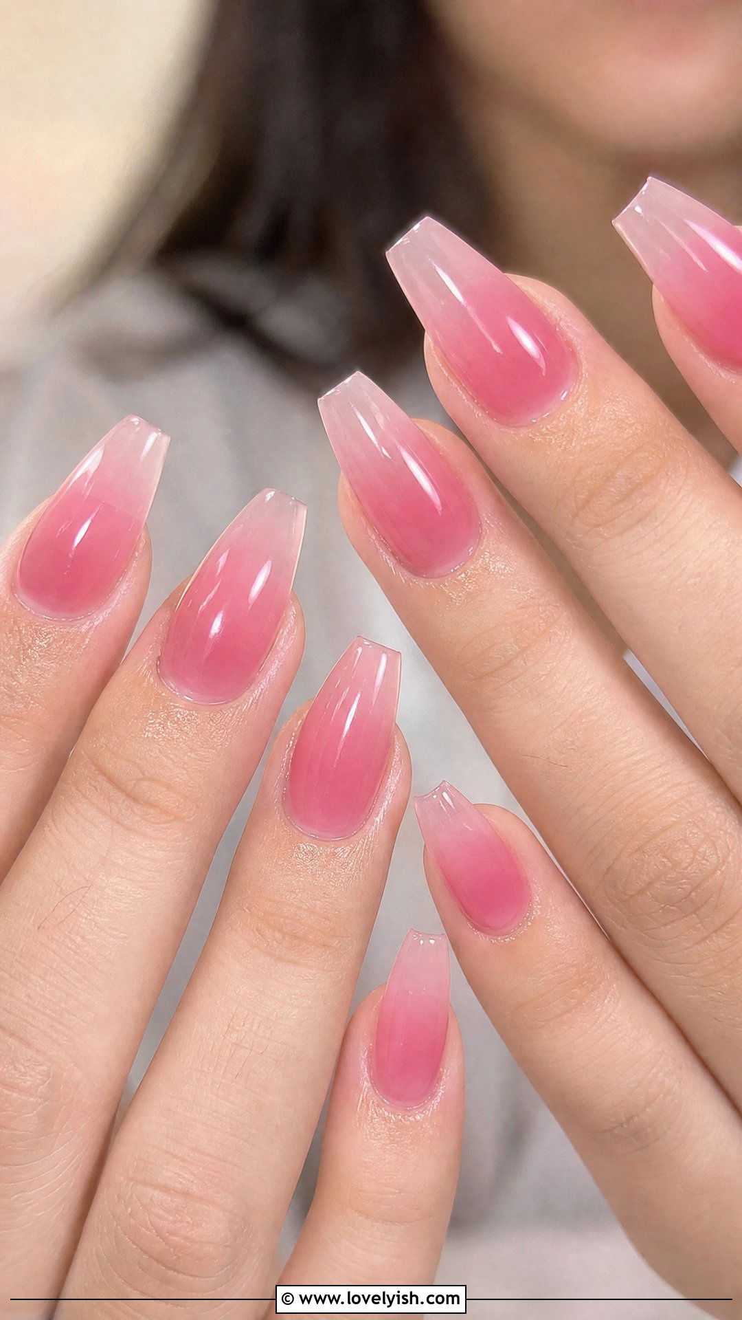 Jelly Pink Ombre Nails - 50 jelly pink nails - 50 jelly pink nails