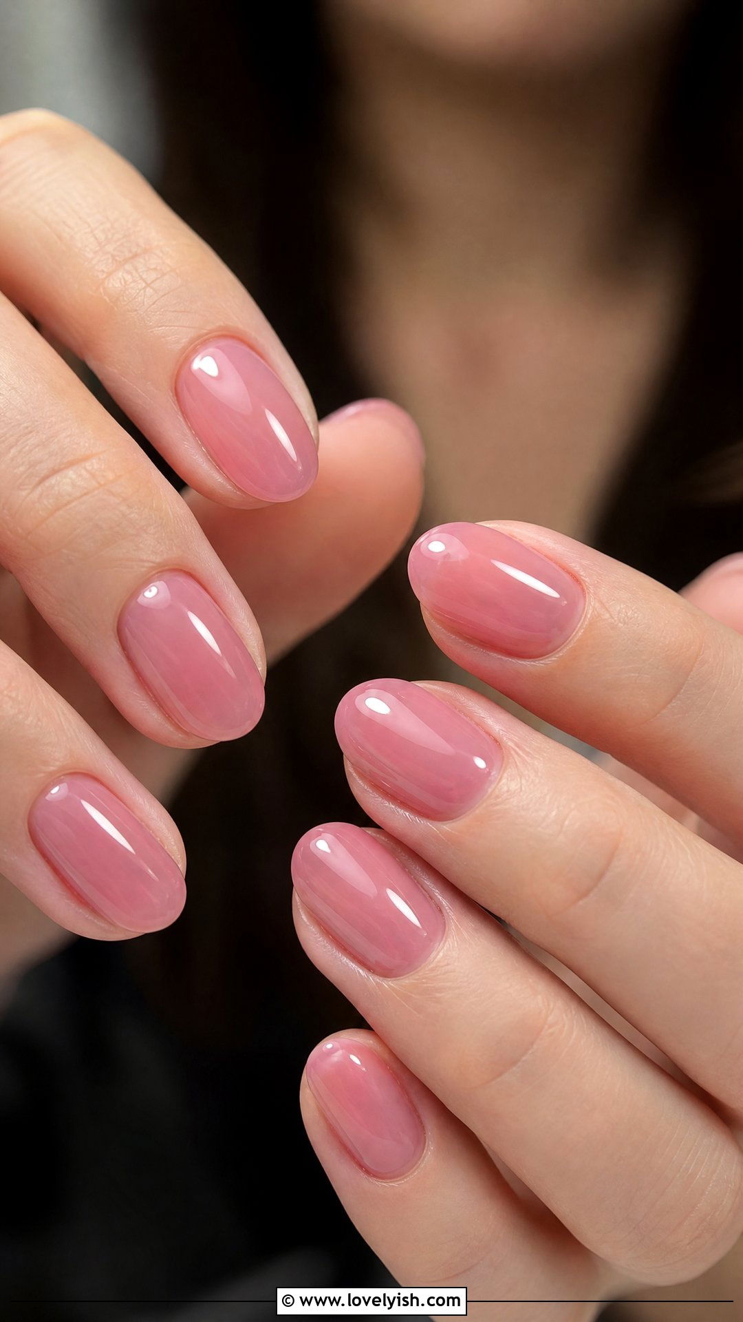 Jelly Pink Short Oval Nails - 50 short oval nails - 50 short oval nails