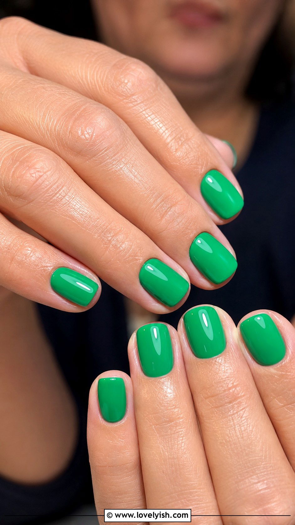 Kelly Green Gel Polish Nails - 50 green nails - 50 green nails