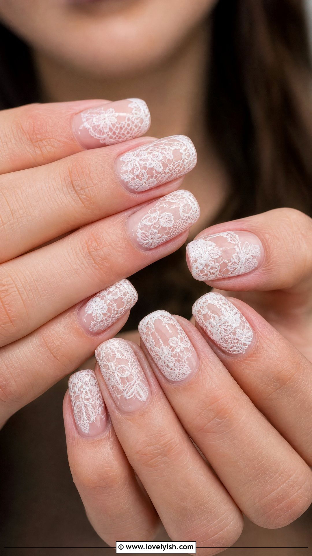 Lace Squoval Nails - 50 squoval nails - 50 squoval nails