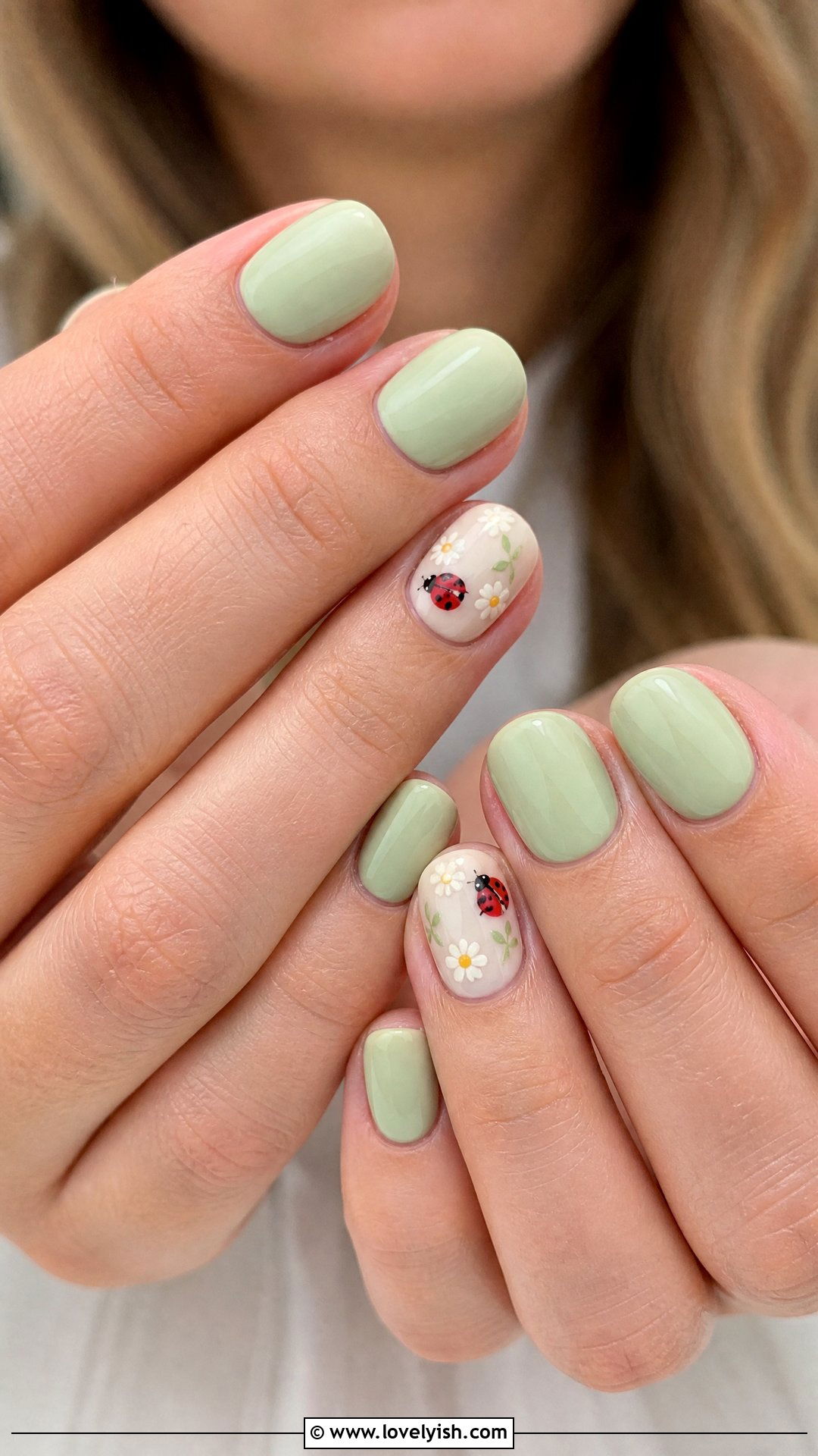 Ladybug Accent Nails - 50 spring nails - 50 spring nails
