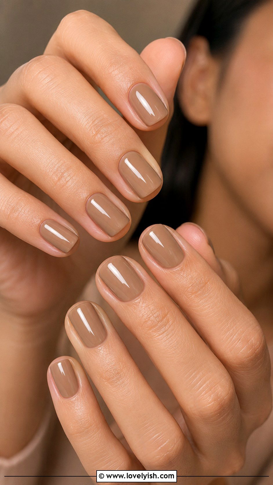 Latte Brown Nails - 46 nail inspo - 46 nail inspo