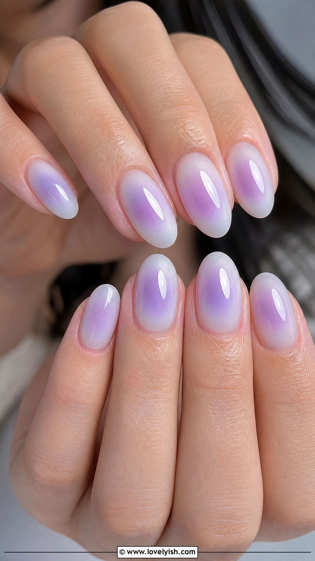Lavender Aura Acrylic Nails - 42 acrylic nail designs - 42 acrylic nail designs