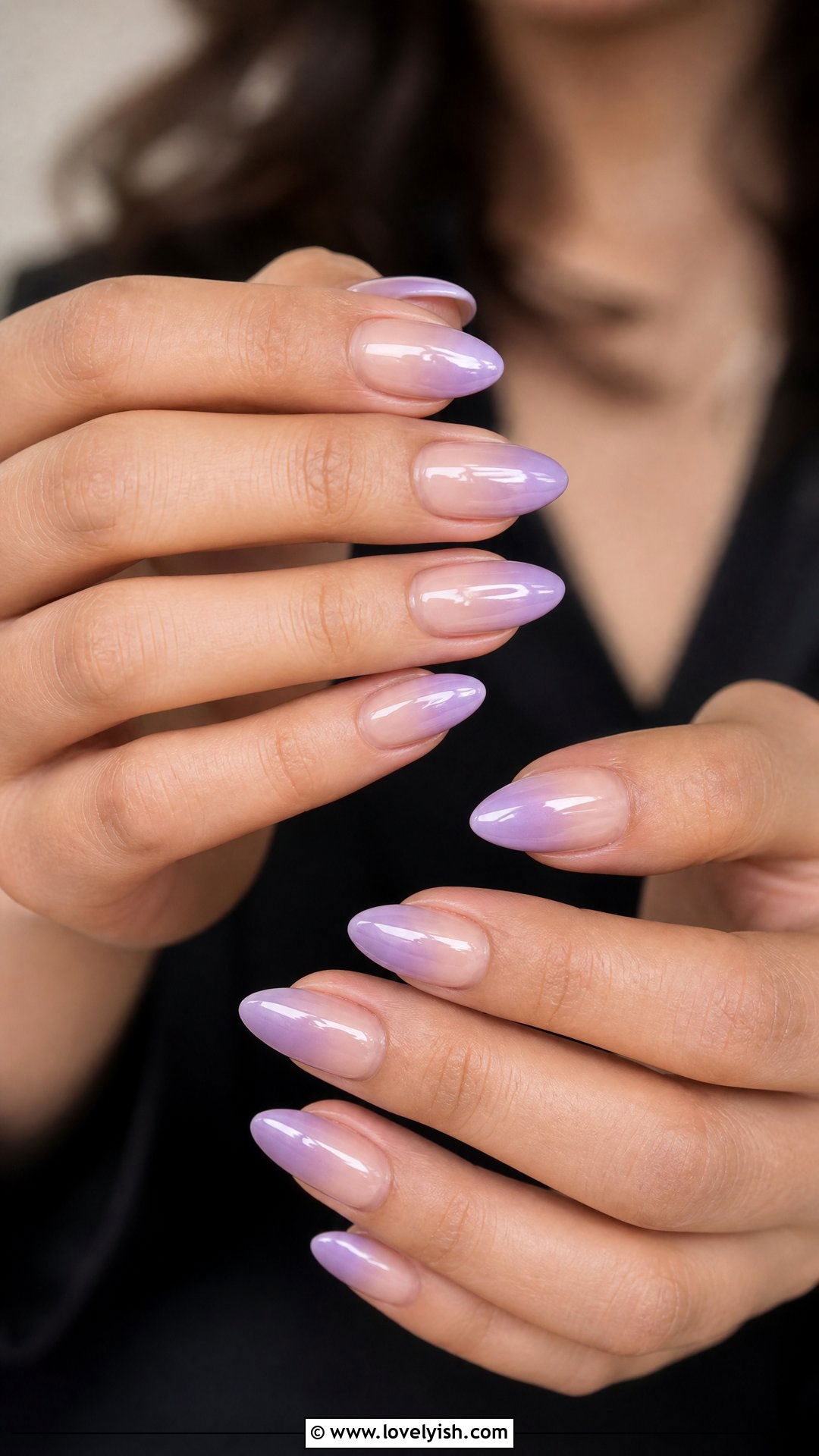 Lavender Aura French Tip Nails - 25 aura nail designs - 25 aura nail designs