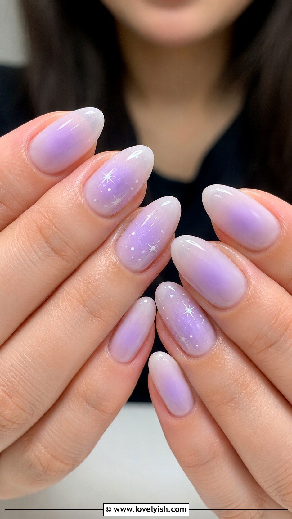 Lavender Aura Nail Design - 45 cute nail designs - 45 cute nail designs
