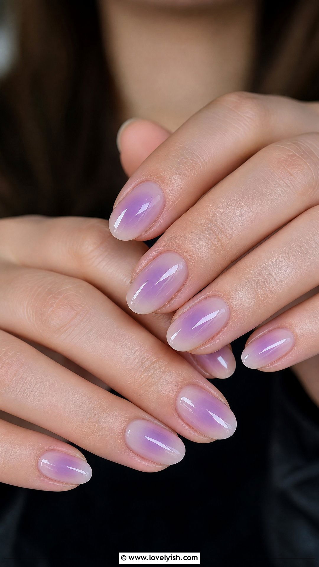 Lavender Aura Nails - 50 simple nail art - 50 simple nail art