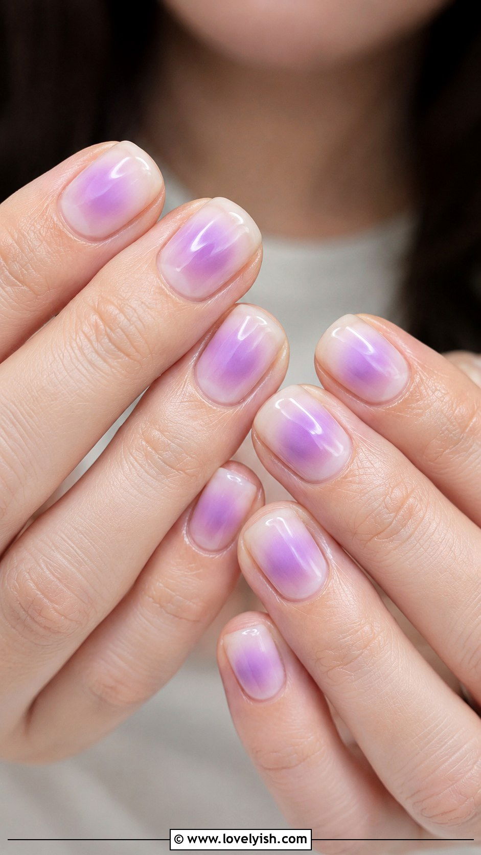 Lavender Aura Short Nails - 25 short nails design ideas - 25 short nails design ideas