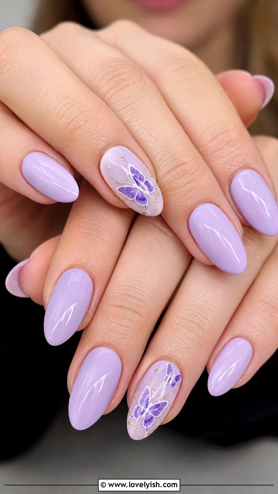 Lavender Butterfly Nails - 25 lavender nail designs - 25 lavender nail designs