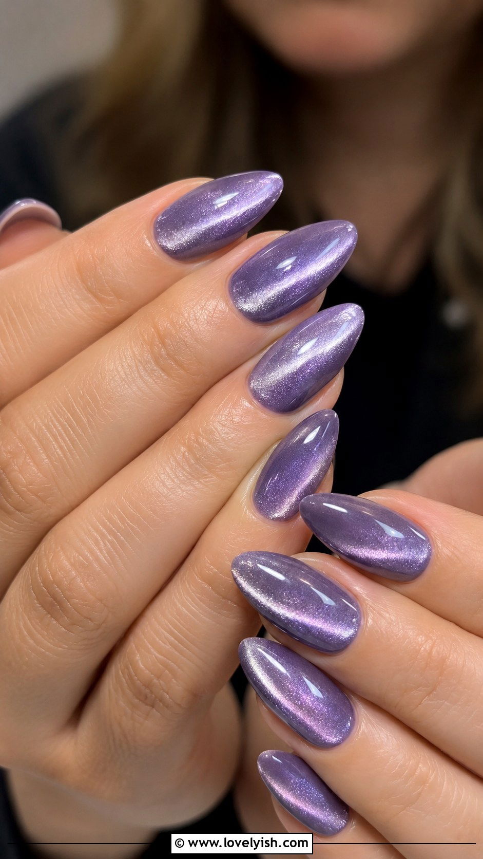 Lavender Cat Eye Nails - 25 lavender nail designs - 25 lavender nail designs