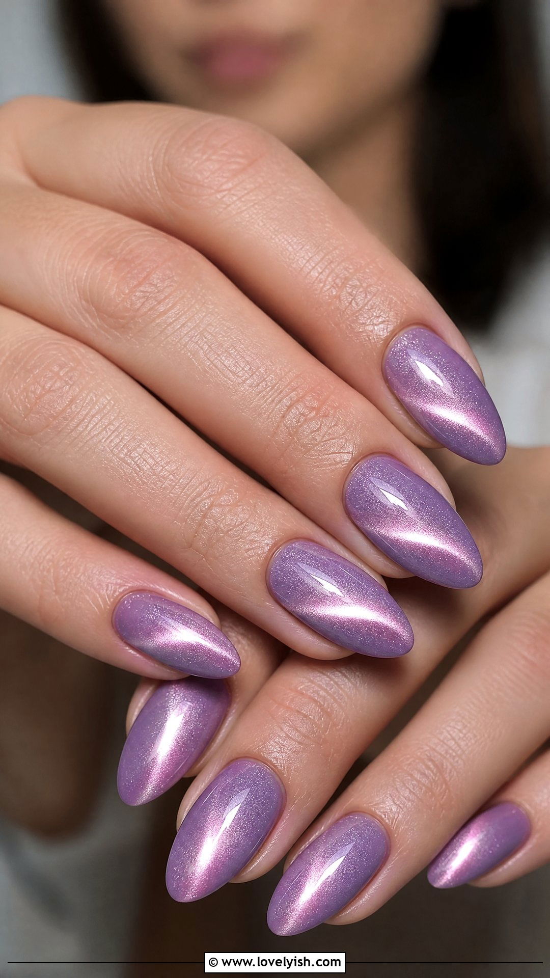 Lavender Cat Eye Nails - 38 cat eye nail designs - 38 cat eye nail designs